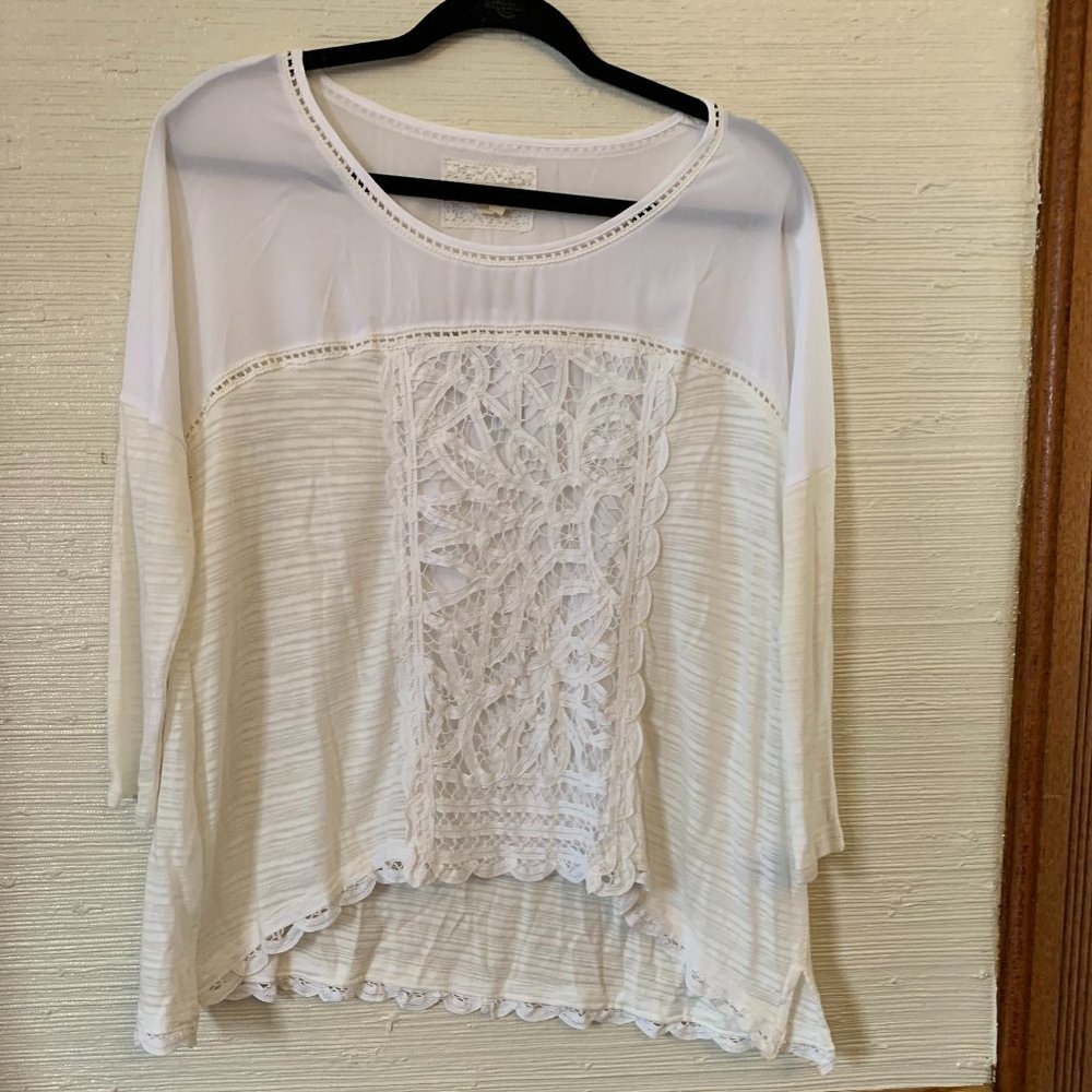 Meadow Rue by Anthropologie White Blouse